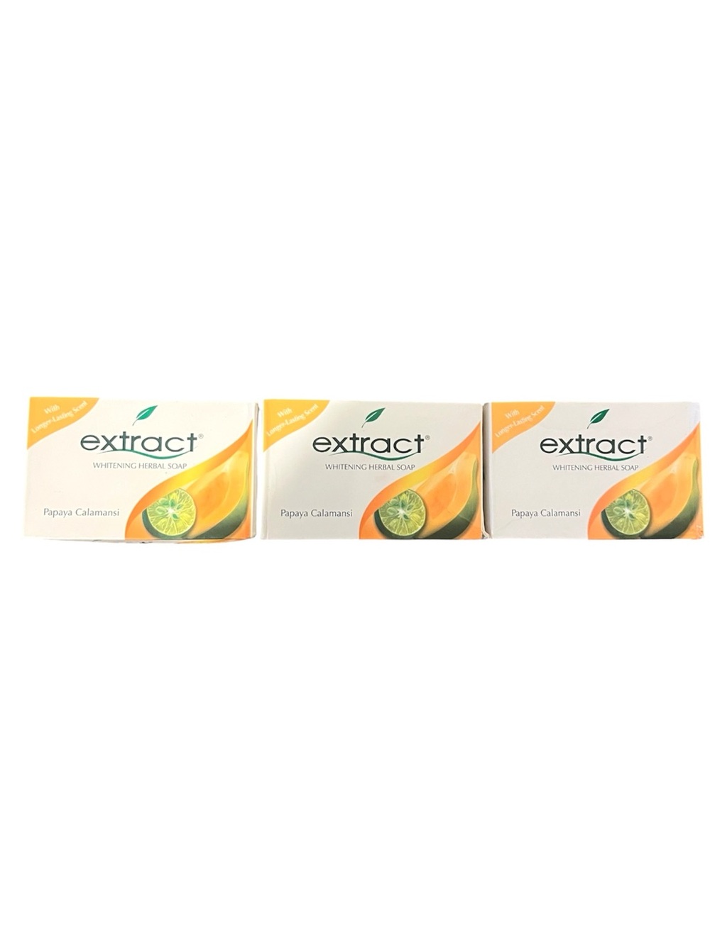 Extract Herbal Soap Papaya Calamansi Longer Lasting Scent | Pack of 3 Bars